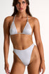 Shan Glitter Chrome effect cut-out bikini bottom