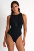 High-Neck One-Piece Swimsuit With Mosaic Cutouts 04 / 800 Black