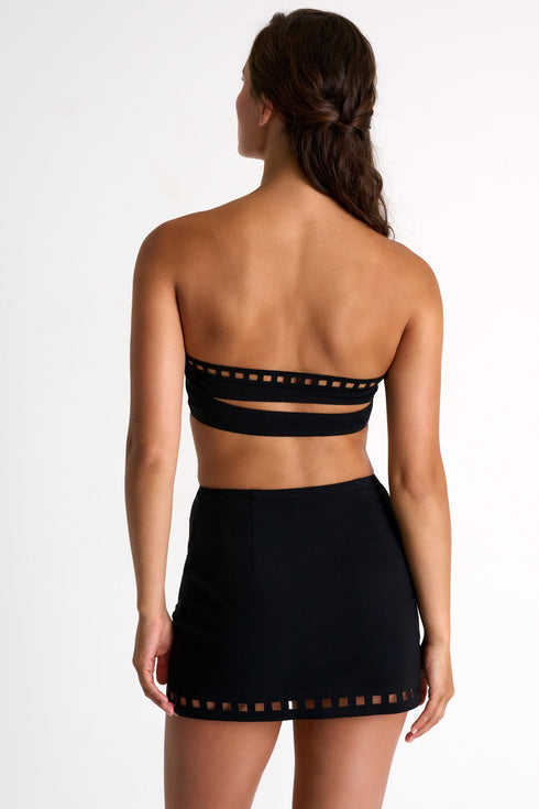 Swim Mini Skirt With Mosaic Cutouts 04 / 800 Black