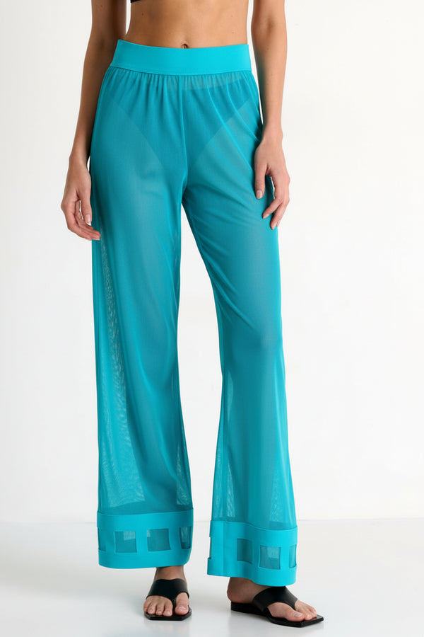 Shan Maeva Mesh Pants With Mosaic Cutouts