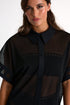 Mesh Shirt Dress With Mosaic Cutouts 02 / 800 Black