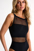Shan Charlie Grid mesh high-neck one-piece - 42795-13-800