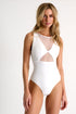 Shan Charlie Grid Mesh One-Piece With A High Collar -42595-15-020