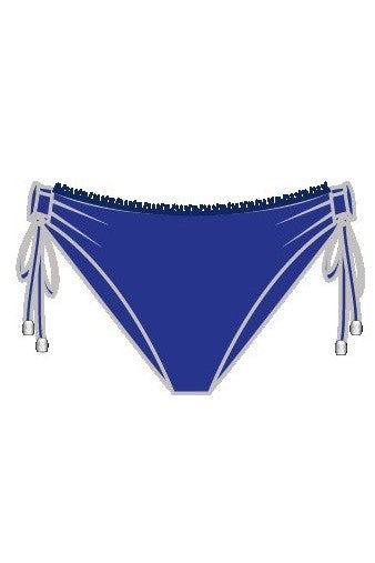 Shan Charlie Hip-Tied Bikini Bottom With Frayed Details