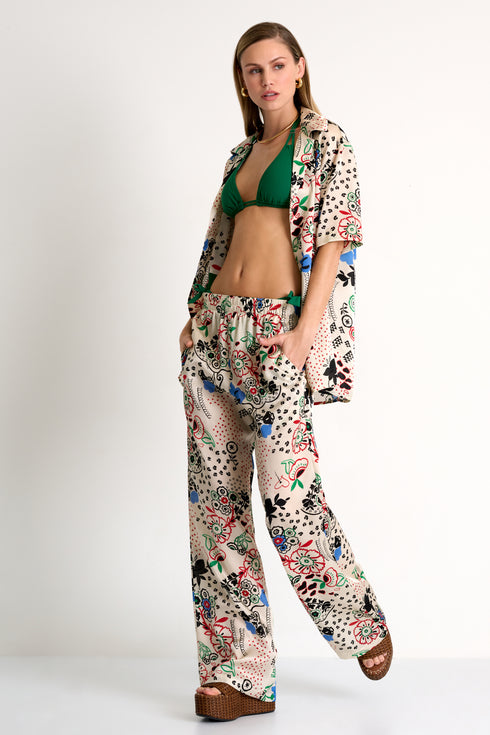 Shan Céline Straight-leg silk pants