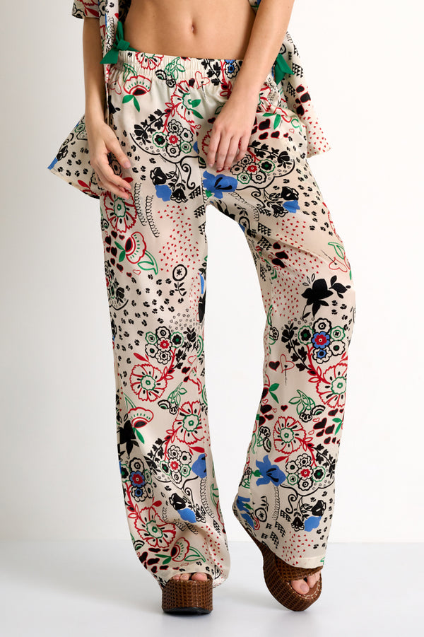 Shan Céline Straight-leg silk pants