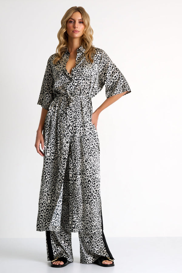 Shan Celine Long silk shirt dress - 42621-84-950