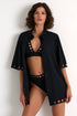 Shan Elisabeth Button-down Lycra swimsuit cover-up with round cutouts - 42630-85-800
