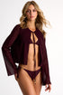 Shan Mia Cropped long-sleeve mesh shirt