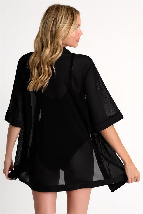 Shan Mia Button-down swimsuit cover-up