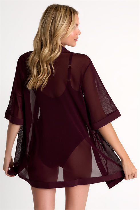Shan Mia Button-down swimsuit cover-up