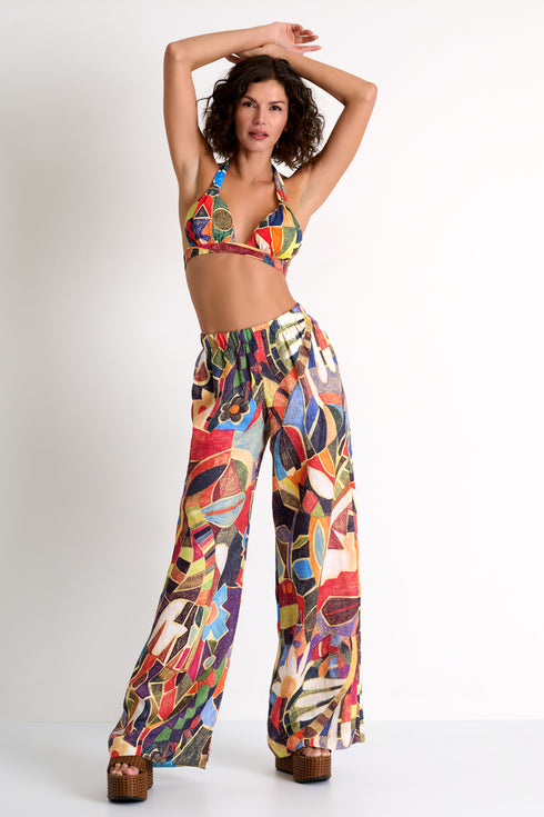 Shan Lina Straight-Leg Linen Pants