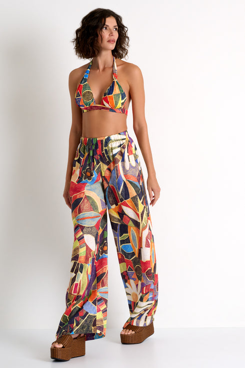 Shan Lina Straight-Leg Linen Pants