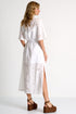 Shan Lili Long detailed lace shirt dress - 42663-84-000