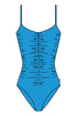 Shan Сlassique Classic one-piece swimsuit with front ruching