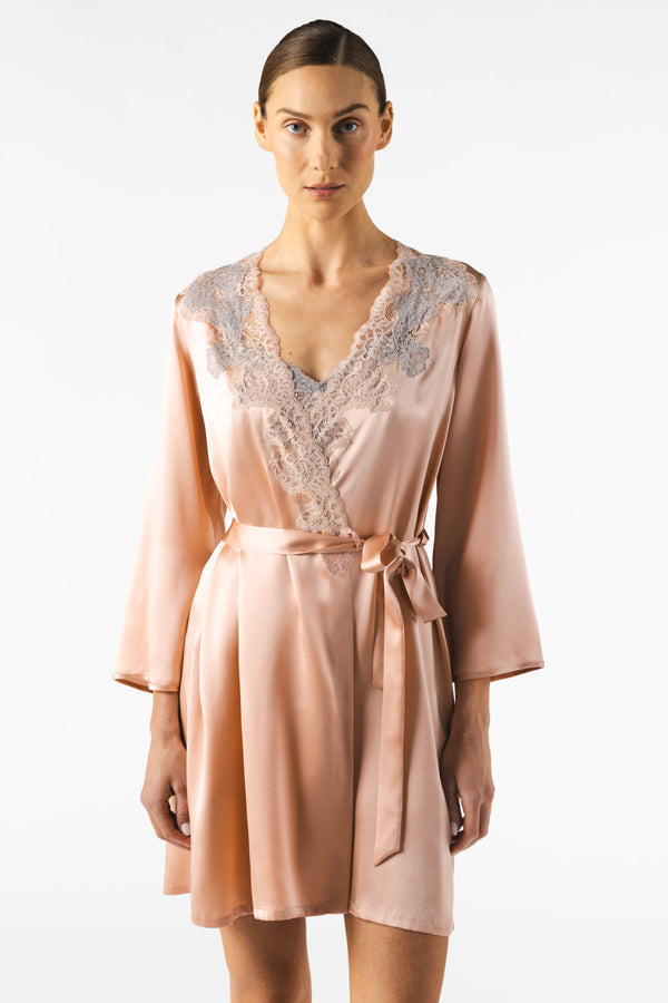 NK Imode Mireille Twilight Short Silk Robe