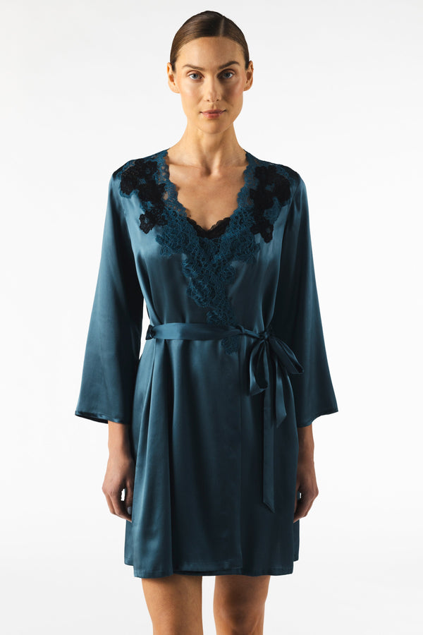 NK Imode Mireille Twilight Short Silk Robe