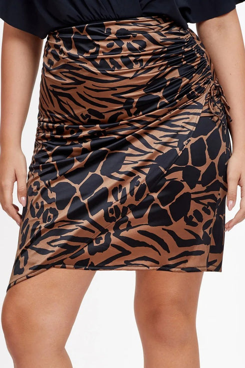 Gottex Modest Surplice Tie-Up Skirt