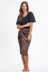 Gottex Modest Long Draped Wrap Skirt