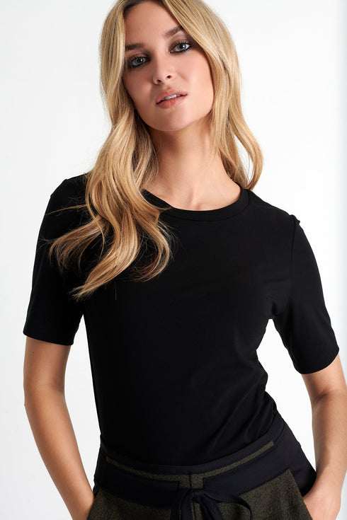 52164-60-800 - Modal T-Shirt 02 / 800 Caviar / 90% TENCEL 10% ELASTANE