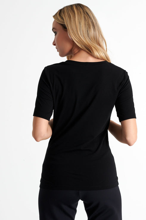 52164-60-800 - Modal T-Shirt 02 / 800 Caviar / 90% TENCEL 10% ELASTANE