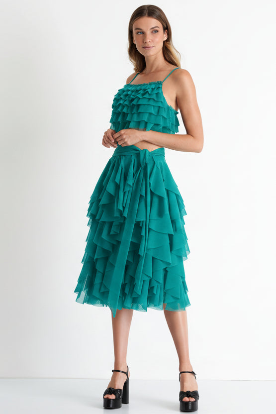Shan Mia Elegant mesh skirt