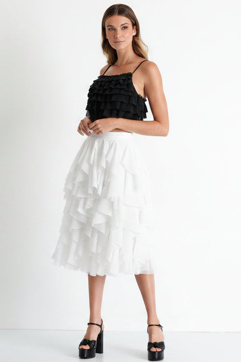 Shan Mia Elegant mesh skirt