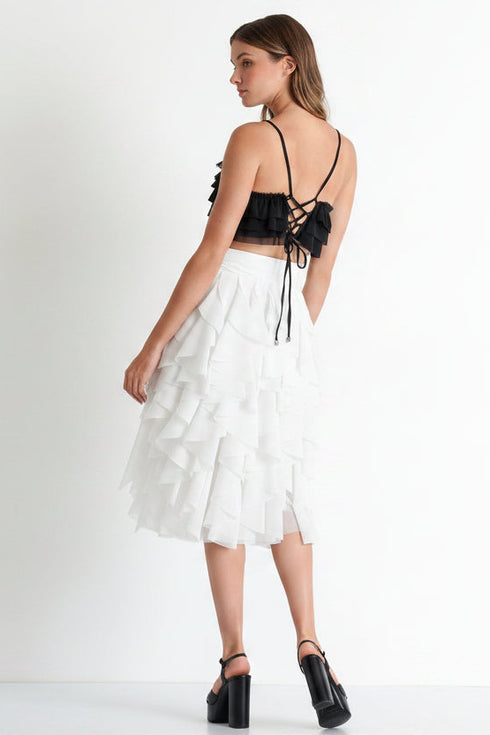 Shan Mia Elegant mesh skirt