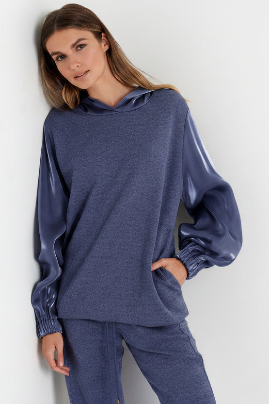 Shan Mila TEXTURED JERSEY Hooded sweatshirt
