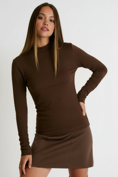 Shan Victoria Modal mock-neck top