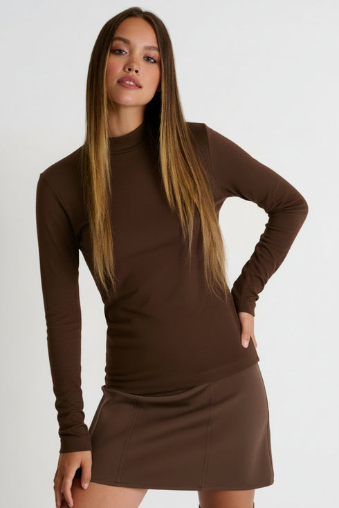 Shan Victoria Modal mock-neck top