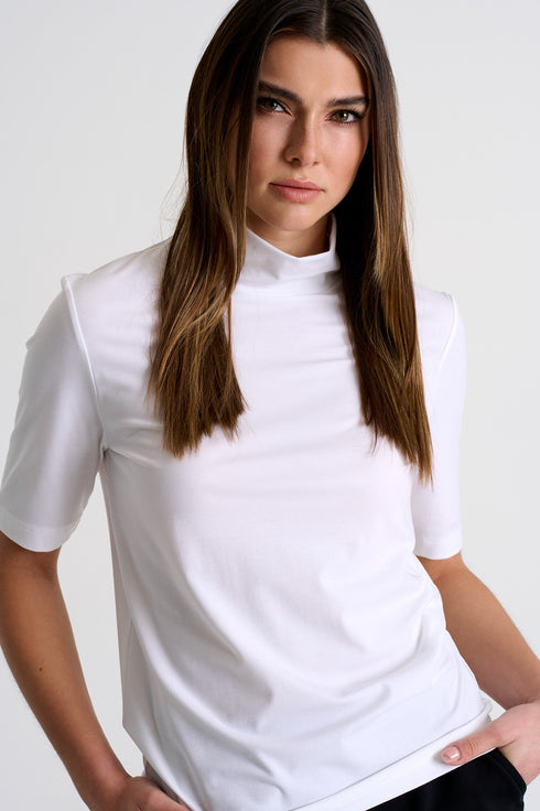 Shan Victoria Modal mock-neck top