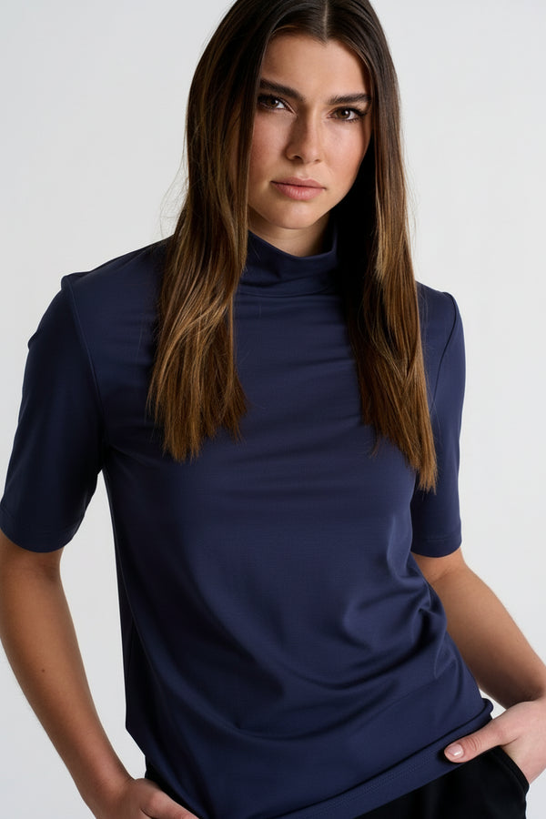 Shan Victoria Modal mock-neck top