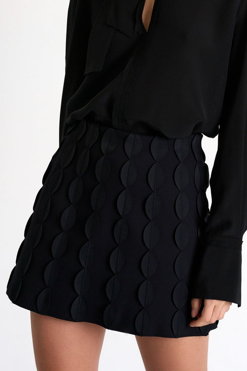 Shan Scallop Detail Mini Skirt