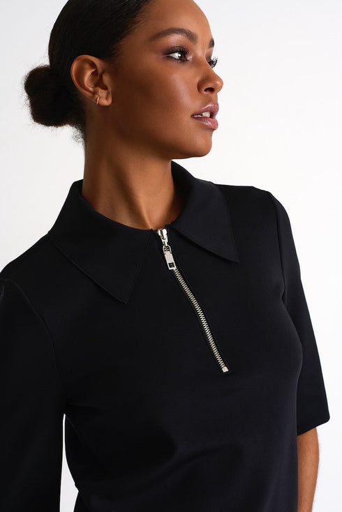 Polo Dress - 52367-65-800 02 / 800 Caviar / 75% POLYAMIDE, 25% ELASTANE