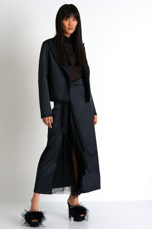 Shan Helena Satin maxi skirt