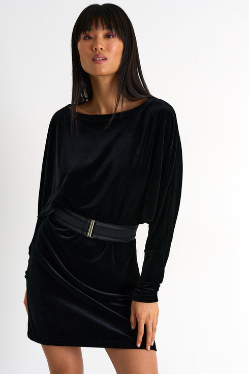 Shan Scarlett Cocktail velvet mini dress