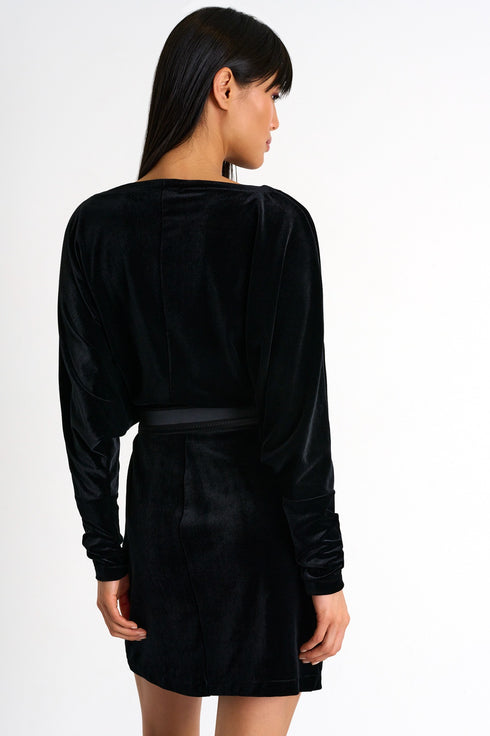 Shan Scarlett Cocktail velvet mini dress