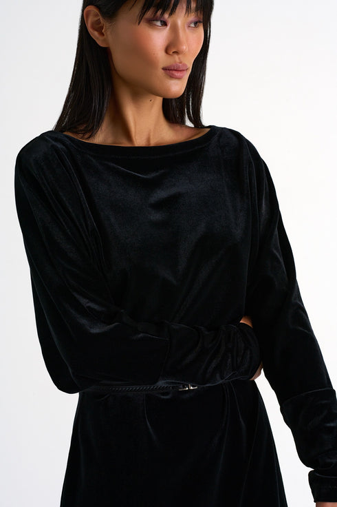 Shan Scarlett Cocktail velvet mini dress