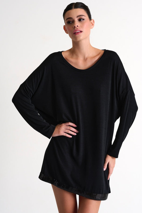 Flared Top - 52414-66-800 02 / 800 Caviar / 90% POLYESTER, 10% ELASTANE