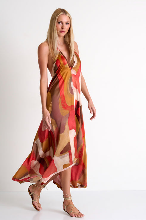 Shan Soie Silk Maxi Dress