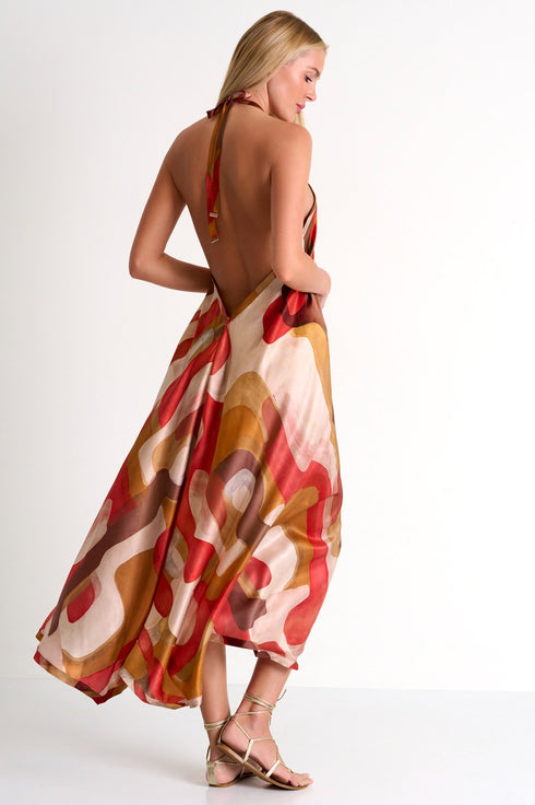 Shan Soie Silk Maxi Dress