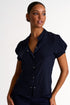 Shan Céline Silk blouse with balloon sleeves
