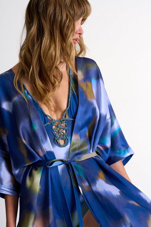 Shan Soie Long Silk Kimono
