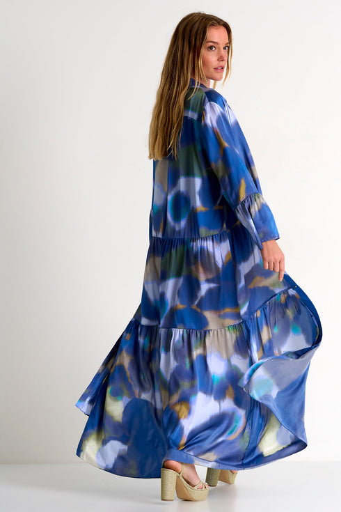Shan Soie Flared Maxi Shirt Dress - 52421-88-952