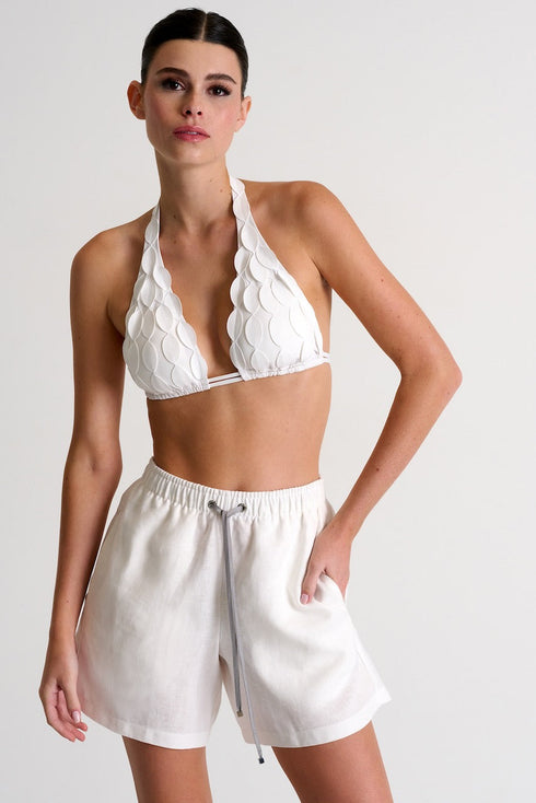 Linen Shorts - 52436-55-000 02 / 000 White / 100% LINEN