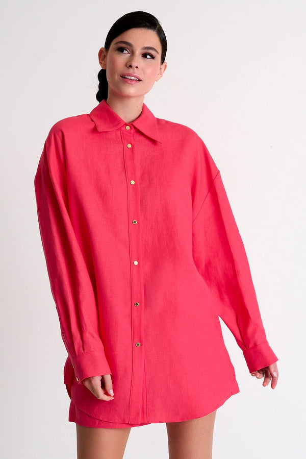 Linen Shirt - 52436-83-300 02 / 300 Pink / 100% LINEN