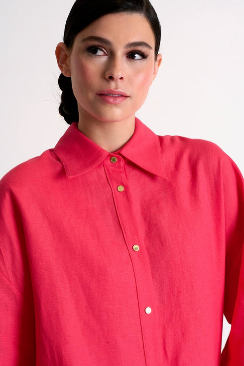 Linen Shirt - 52436-83-300 02 / 300 Pink / 100% LINEN