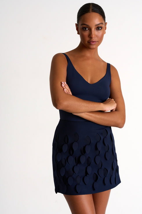 Shan Charlie-Rose Straight Mini Skirt With Cutouts