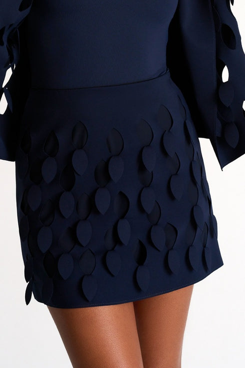 Shan Charlie-Rose Straight Mini Skirt With Cutouts